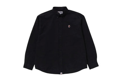 BAPE Line Camo Jacquard Oxford L/S Shirt Black