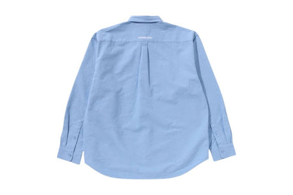 BAPE Line Camo Jacquard Oxford L/S Shirt Blue