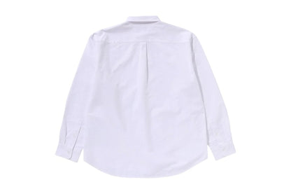 BAPE Line Camo Jacquard Oxford L/S Shirt White