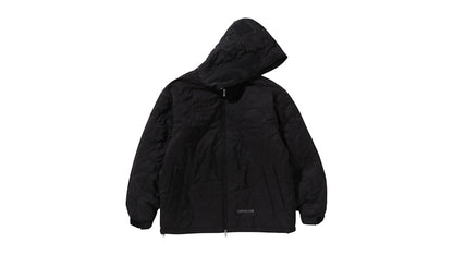 BAPE Line Camo Quilted Nylon Shark Full Zip Jacket Black