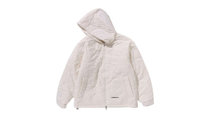BAPE Line Camo Quilted Nylon Shark Full Zip Jacket Ivory