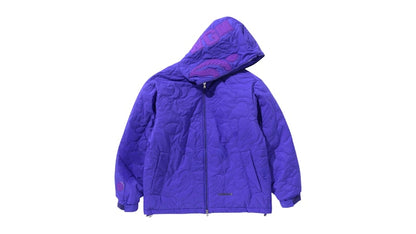 BAPE Line Camo Quilted Nylon Shark Full Zip Jacket Purple
