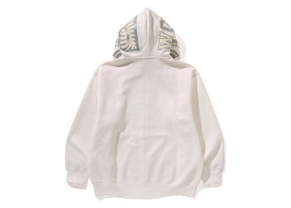 BAPE Line Camo Quilted Shark Relaxed Fit Full Zip Hoodie Ivory