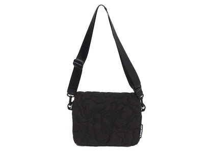 BAPE Line Camo Quilted Shoulder Bag Black