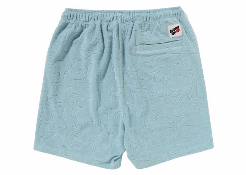 BAPE Line Camo Terry Towel Shorts Sax