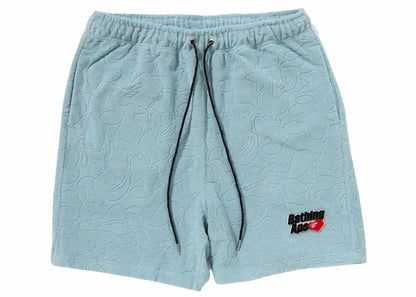 BAPE Line Camo Terry Towel Shorts Sax