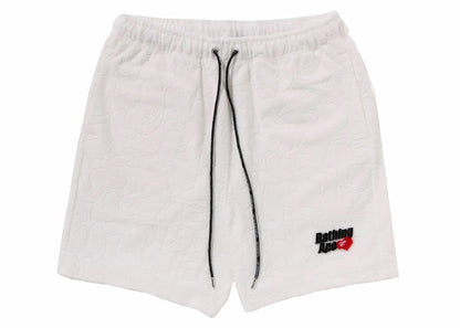 BAPE Line Camo Terry Towel Shorts White