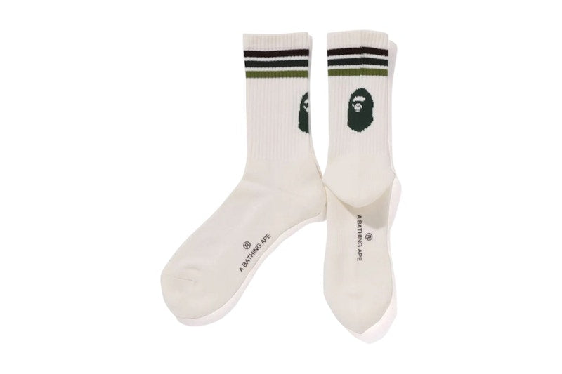 BAPE Line Socks Green
