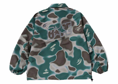 BAPE Liquid Camo Bape Sta Relaxed Fit Coach Jacket Olivedrab
