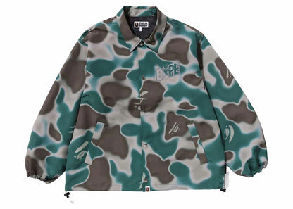 BAPE Liquid Camo Bape Sta Relaxed Fit Coach Jacket Olivedrab