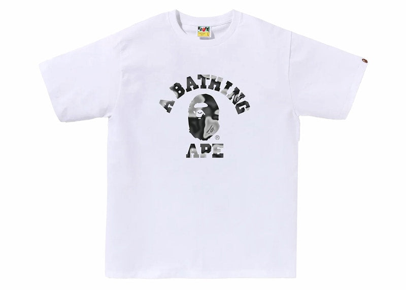 BAPE Liquid Camo College Tee White/Black