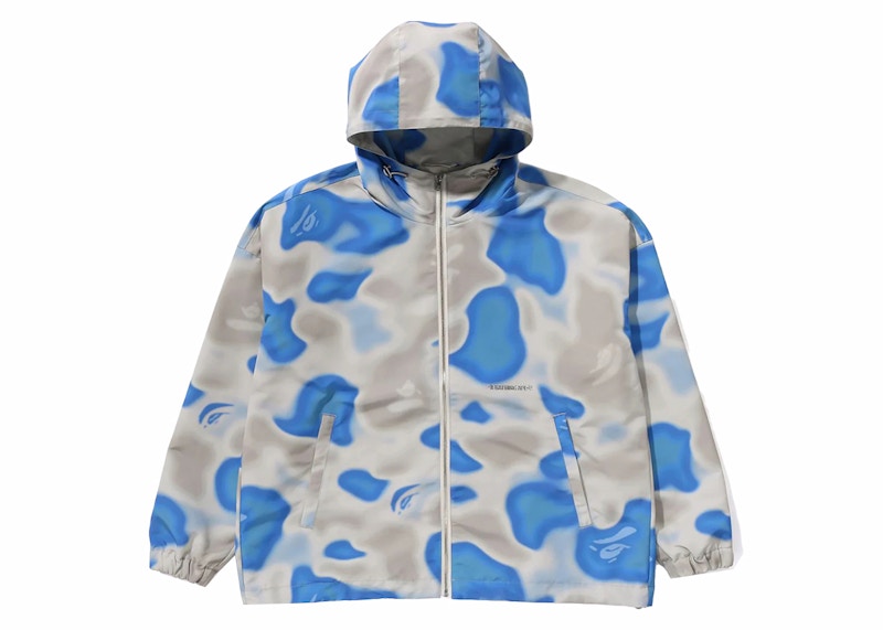 BAPE Liquid Camo Hoodie Jacket Blue