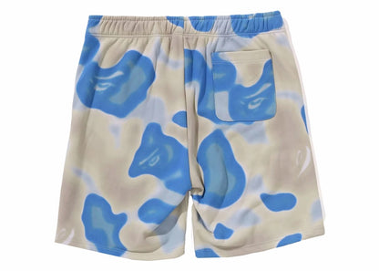 BAPE Liquid Camo Shark Sweat Shorts Blue