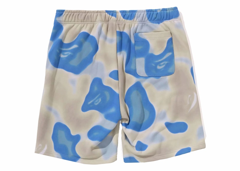 BAPE Liquid Camo Shark Sweat Shorts Blue