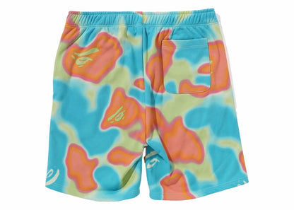 BAPE Liquid Camo Shark Sweat Shorts Green