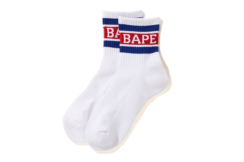 BAPE Logo Ankle Socks Blue
