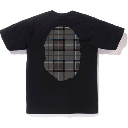 BAPE Logo Check Big Ape Head Tee Black/Black