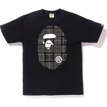 BAPE Logo Check Big Ape Head Tee Black/Black