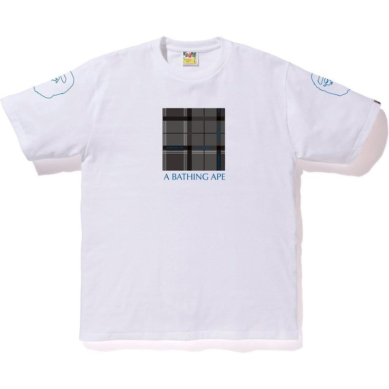 BAPE Logo Check Box Tee White/Black