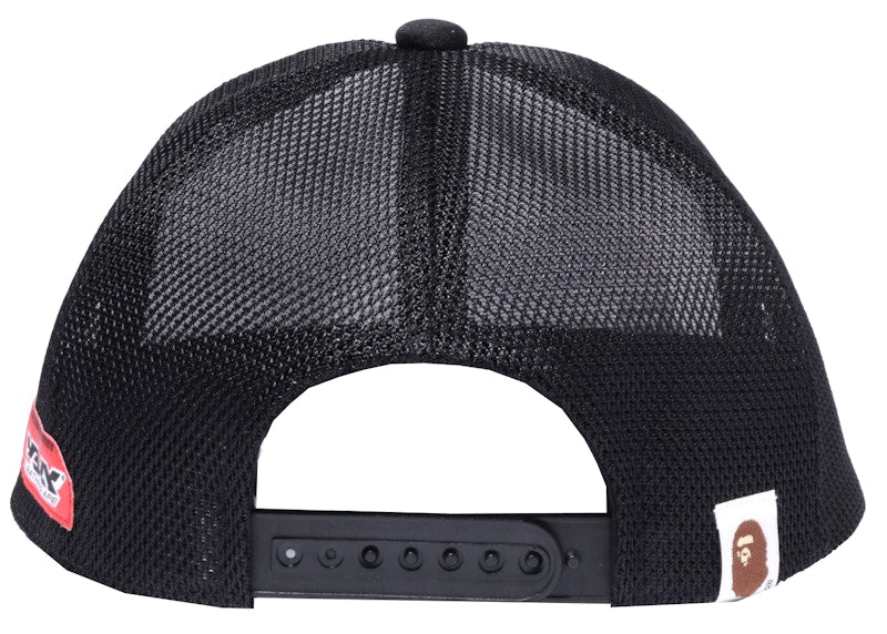 BAPE Logo Mesh Cap Black