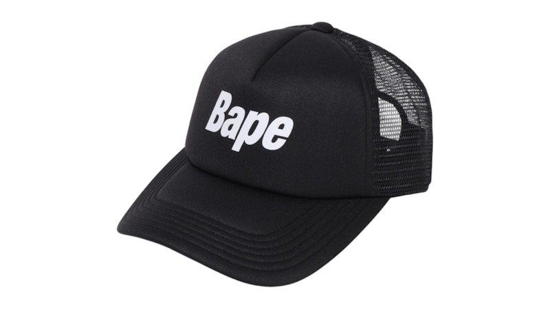 BAPE Logo Mesh Cap Cap Black