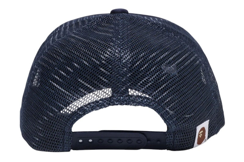 BAPE Logo Mesh Cap Navy