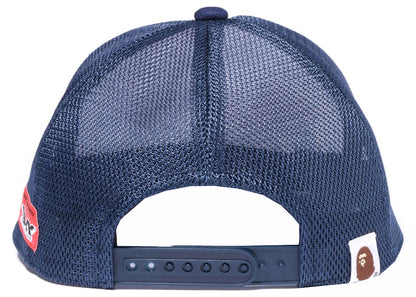 BAPE Logo Mesh Cap Navy