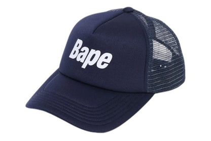 BAPE Logo Mesh Cap Navy