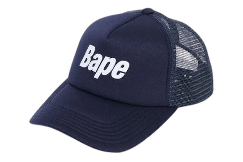 BAPE Logo Mesh Cap Navy