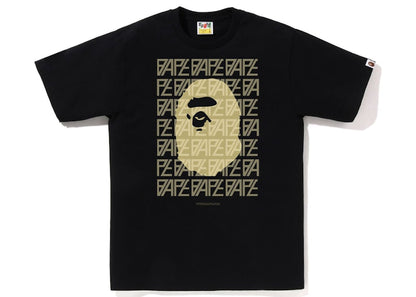 BAPE Logo Monogram Tee Black Beige