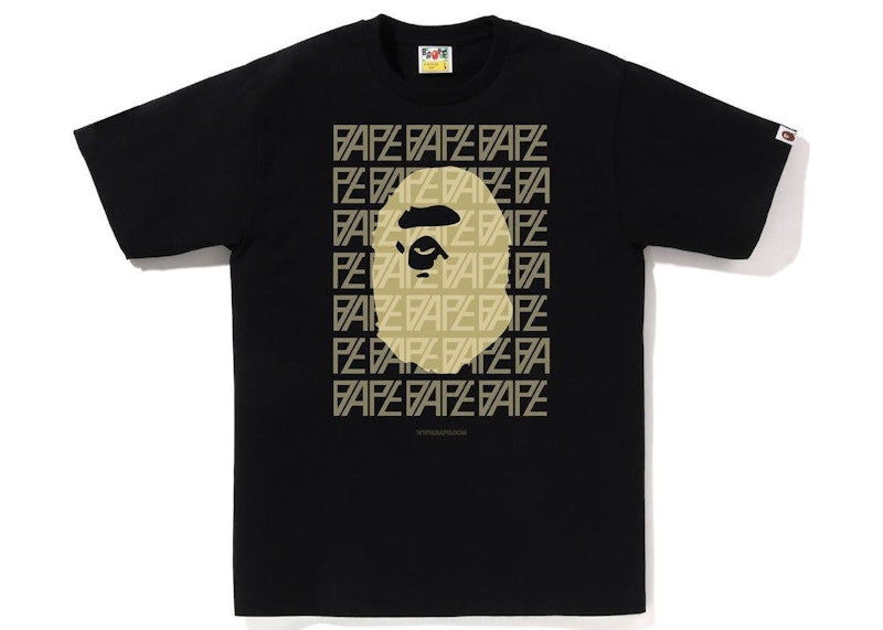BAPE Logo Monogram Tee Black Beige