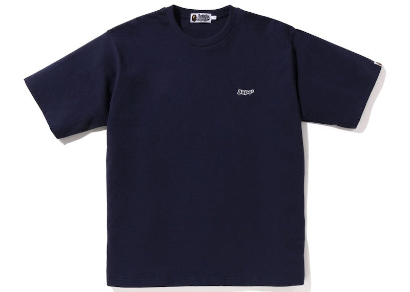 BAPE Logo One Point Relaxed Fit Tee Navy
