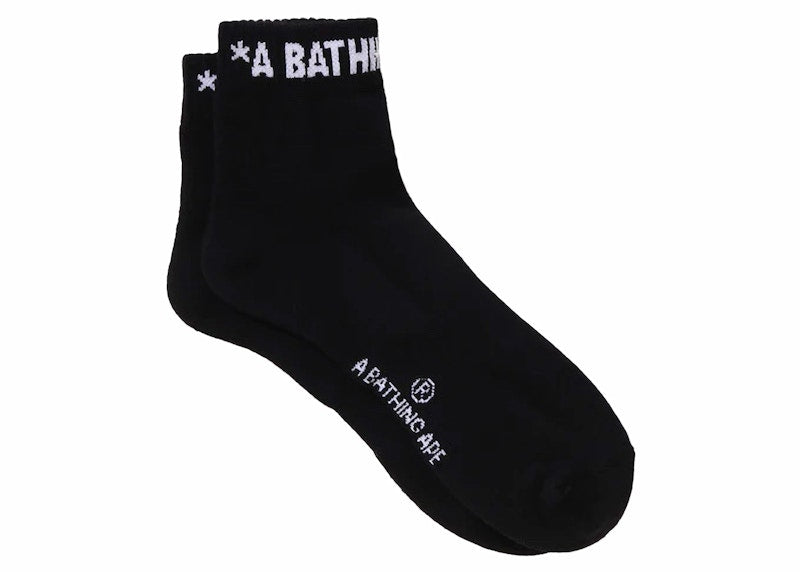 BAPE Logo Short Socks Black