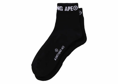 BAPE Logo Short Socks Black