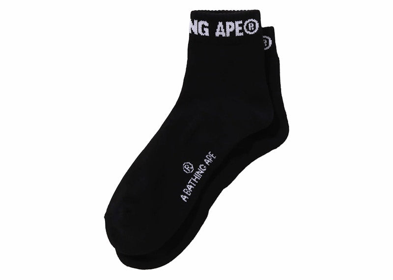 BAPE Logo Short Socks Black