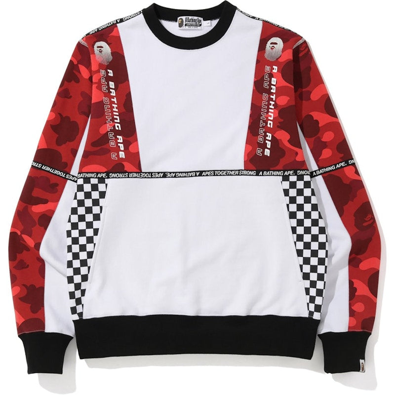 BAPE Logo Tape Crewneck (FW19) White
