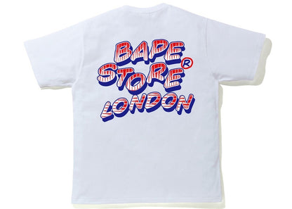 BAPE London Union Jack College Tee White