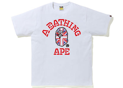BAPE London Union Jack College Tee White