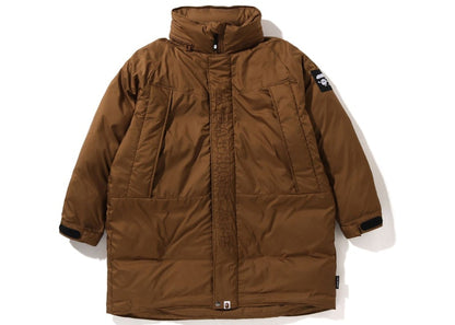 BAPE Long Relaxed Fit Down Jacket Beige