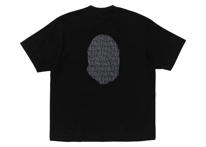 BAPE Lux Sport Pattern Ape Head Relaxed Fit Tee Black