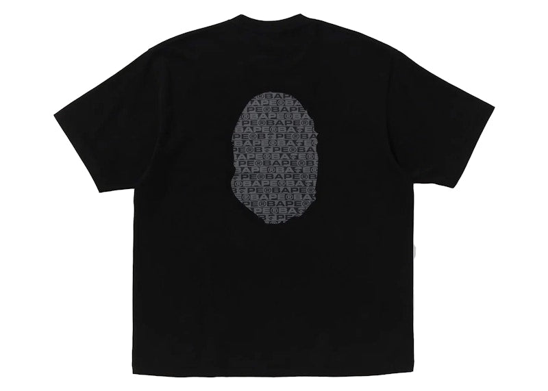BAPE Lux Sport Pattern Ape Head Relaxed Fit Tee Black