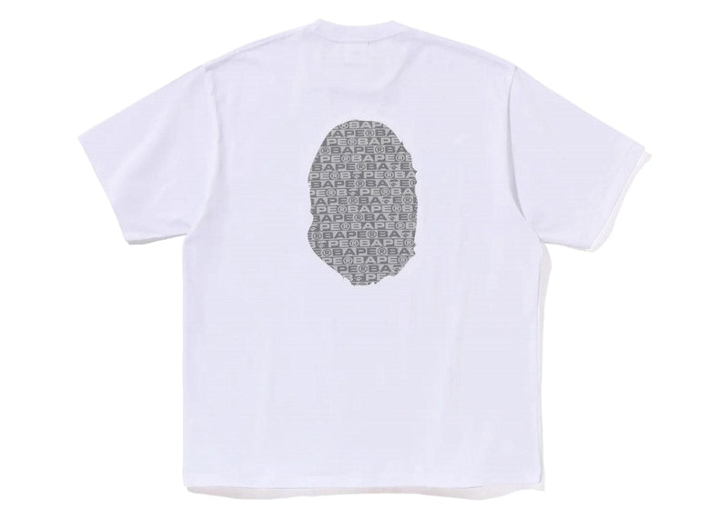 BAPE Lux Sport Pattern Ape Head Relaxed Fit Tee White