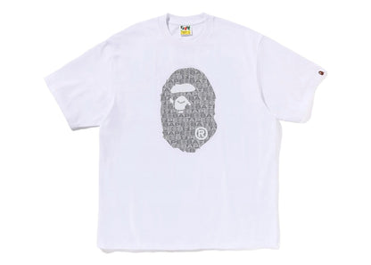 BAPE Lux Sport Pattern Ape Head Relaxed Fit Tee White