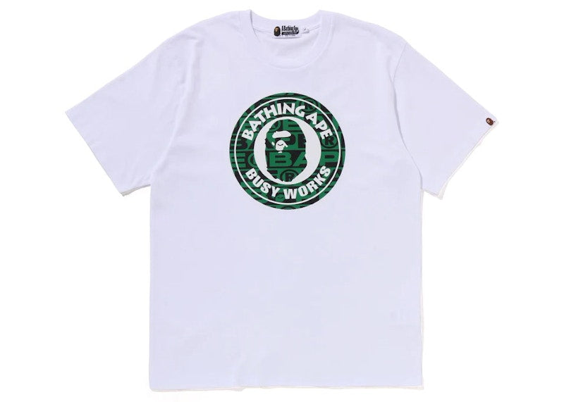 BAPE Lux Sport Pattern Busy Works Tee White
