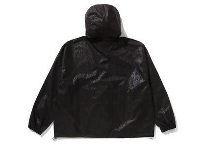 BAPE Lux Sport Pattern Jacquard Nylon Hooded Jacket Black