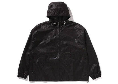 BAPE Lux Sport Pattern Jacquard Nylon Hooded Jacket Black