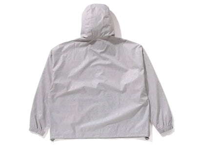 BAPE Lux Sport Pattern Jacquard Nylon Hooded Jacket Gray