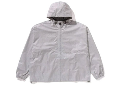BAPE Lux Sport Pattern Jacquard Nylon Hooded Jacket Gray
