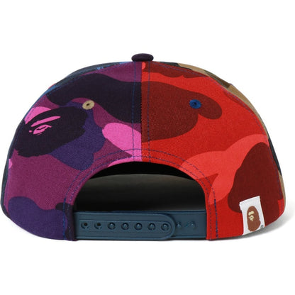 BAPE MIx Camo Crazy Snap Back Cap Multi