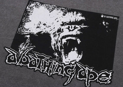BAPE Mad Ape Graphic Acid Wash Relaxed Fit Tee Black